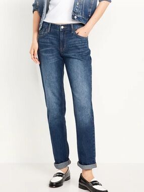 Old Navy Women’s Dark Blue Boyfriend Jeans